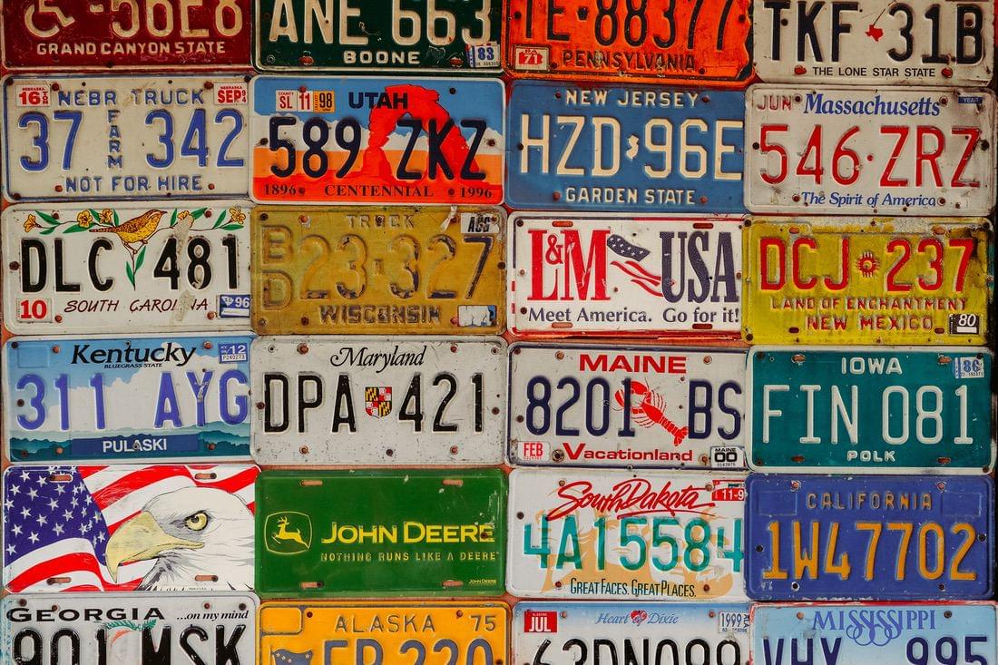 image of license plates