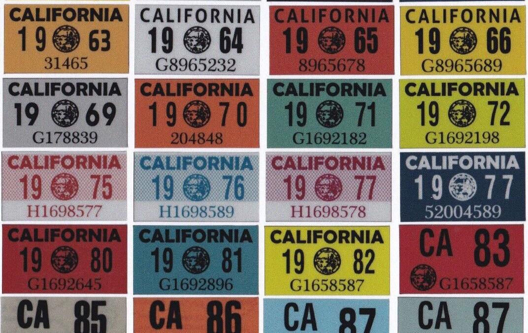 image of California Stickers for license plates