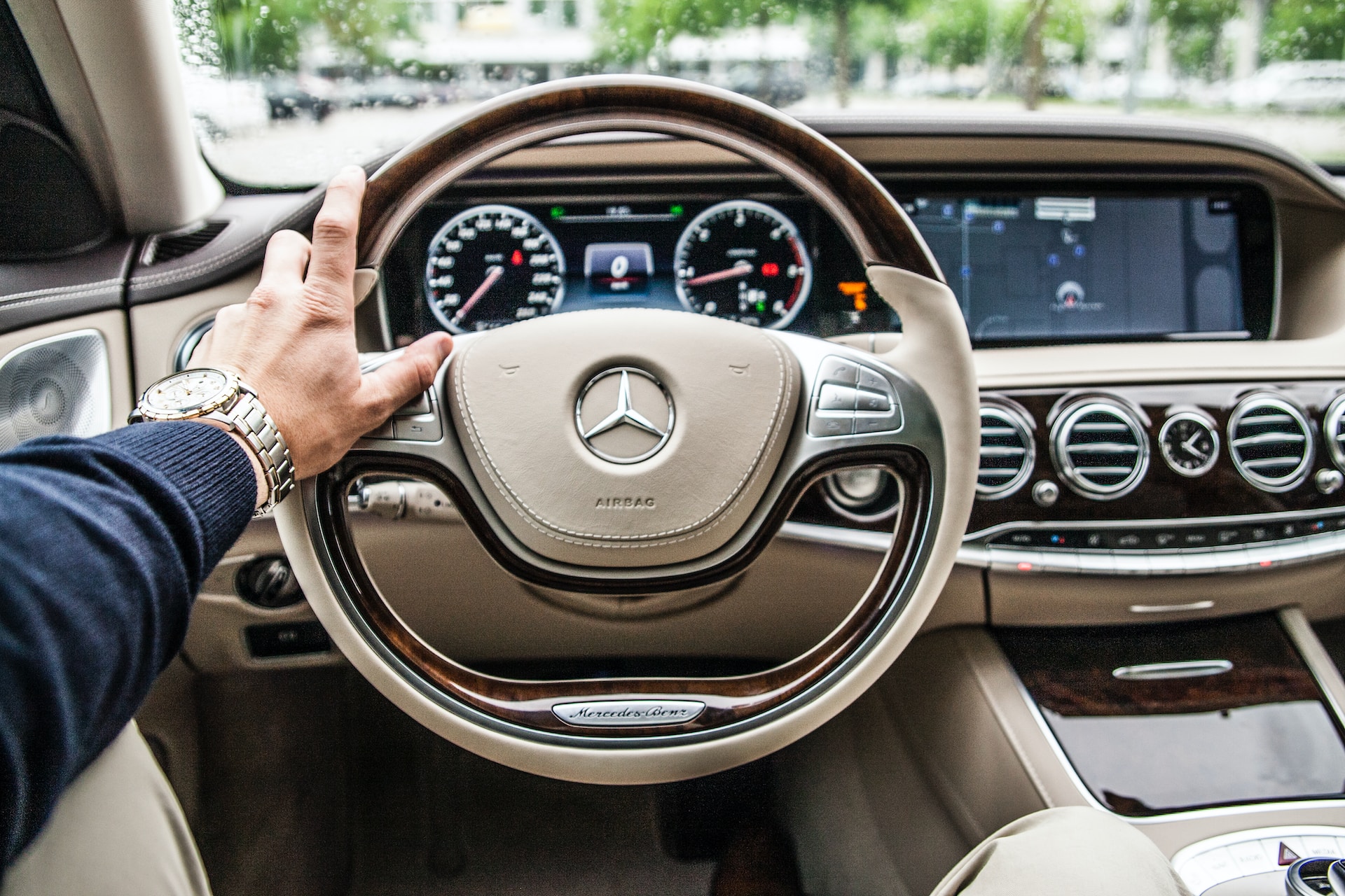 image of car dashboard being checked